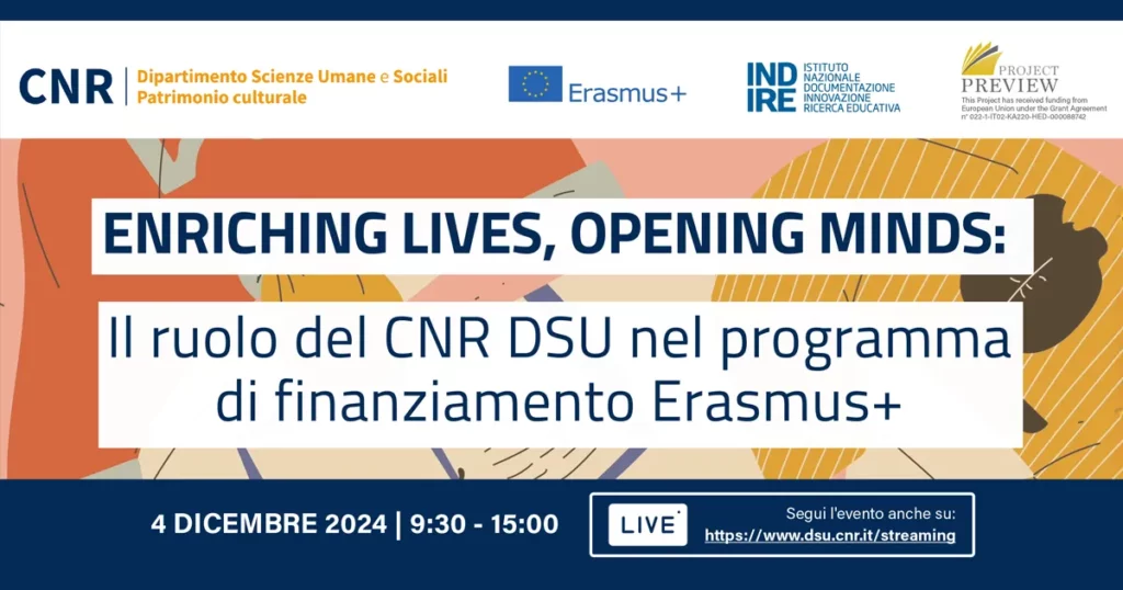 Enriching lives, opening minds: Il ruolo del CNR DSU nel programma di finanziamento Erasmus+