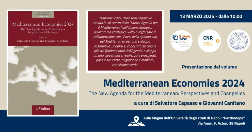 II CNR-ISMed e il CNR-DSU presentano il volume Mediterranean Economies 2024